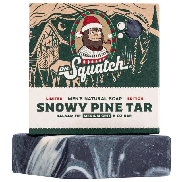 Dr. Squatch Snowy Pine Tar Bar Soap