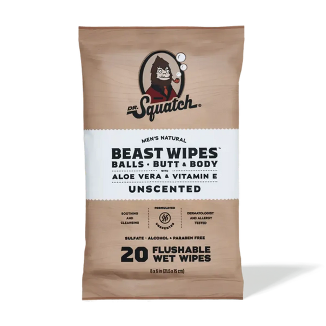 Dr. Squatch Unscented Wipes