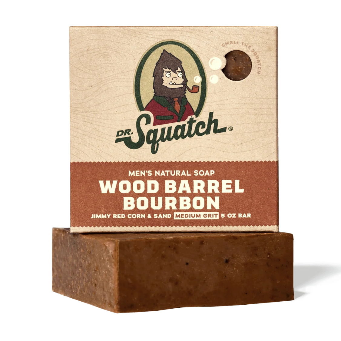 Dr Squatch Wood Barrel Bourbon Bar Soap 5oz