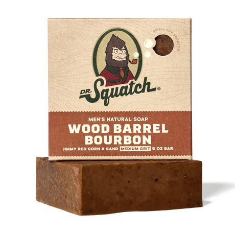 Dr Squatch Wood Barrel Bourbon Bar Soap 5oz