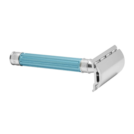 Edwin Jagger 3ONE6 Stainless Steel Light Blue DE Safety Razor DESSGA31BL