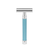 Edwin Jagger 3ONE6 Stainless Steel Light Blue DE Safety Razor DESSGA31BL