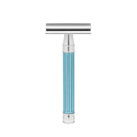 Edwin Jagger 3ONE6 Stainless Steel Light Blue DE Safety Razor DESSGA31BL