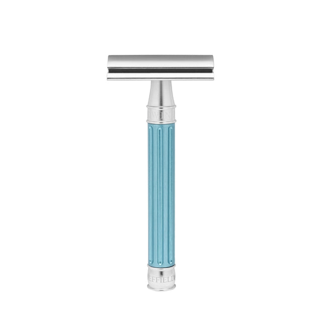 Edwin Jagger 3ONE6 Stainless Steel Light Blue DE Safety Razor DESSGA31BL