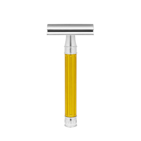 Edwin Jagger 3ONE6 Stainless Steel Yellow DE Safety Razor DESSGA4BL