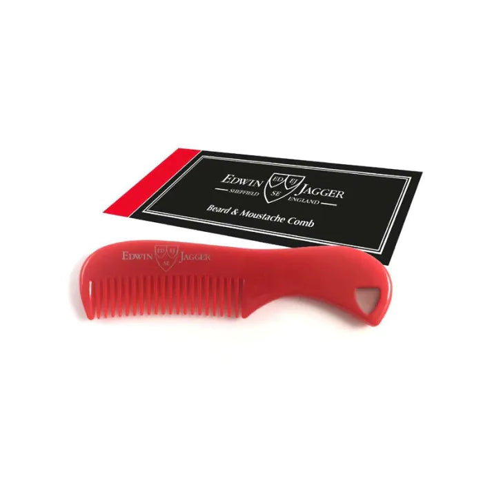Edwin Jagger Beard & Moustache Comb Red | The Razor Company