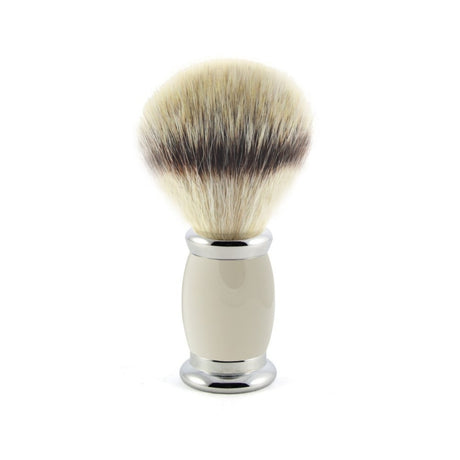 Edwin Jagger Bulbous Grey Synthetic Silver Tip Shaving Brush B9SBSYNST