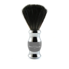 Edwin Jagger Light Grey & Chrome Plated Shaving Brush (Synthetic Fibre)