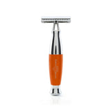 Edwin Jagger Orange Chrome DE Safety Razor R360CRSR