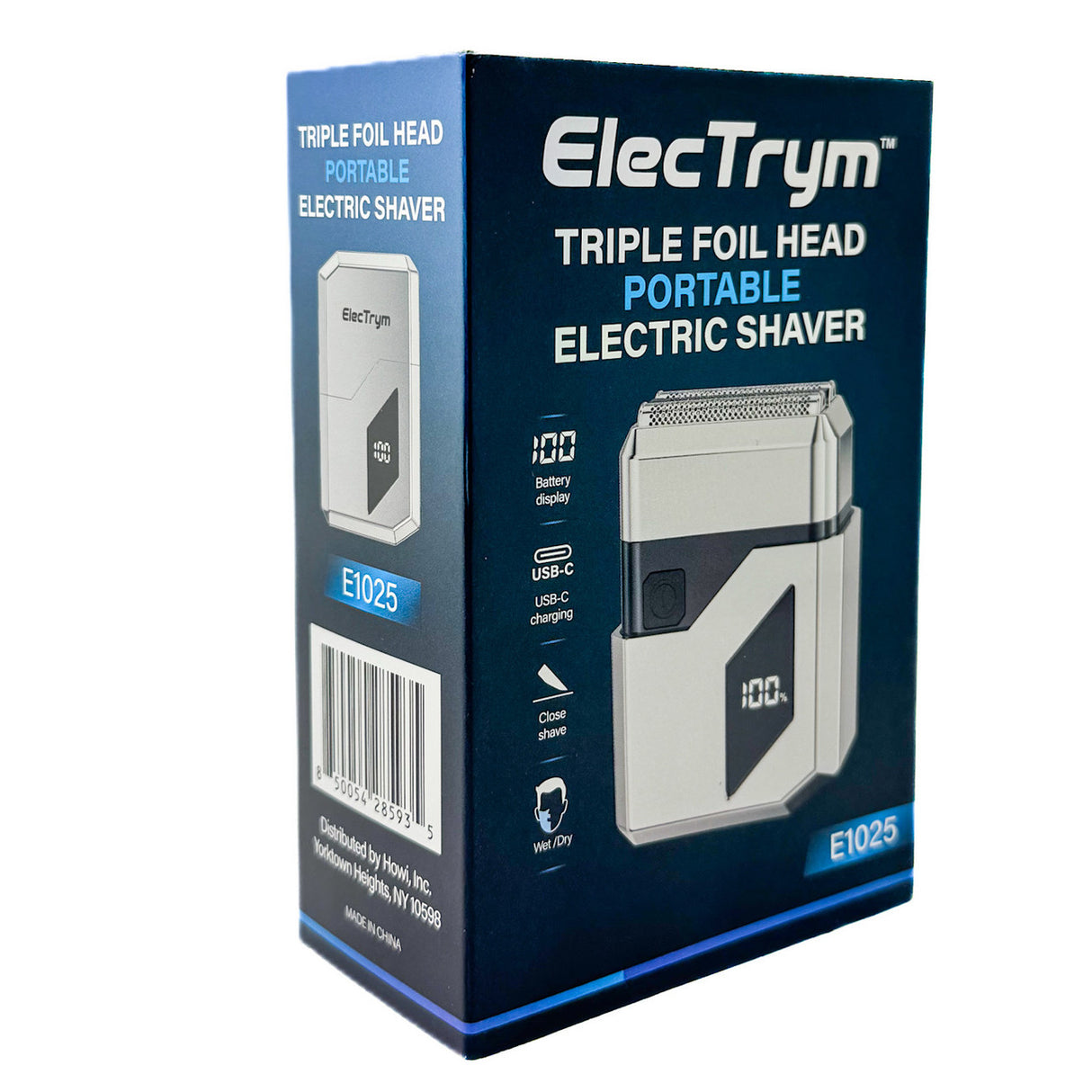 ElecTrym Triple Foil Head Portable Electric Shaver