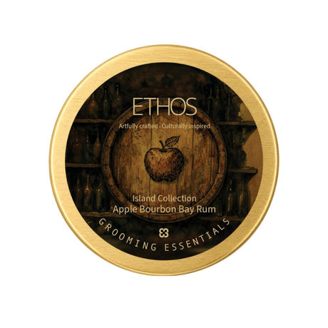 Ethos Grooming Essentials Apple Bourbon Bay Rum F Base Shave Soap 4.5oz
