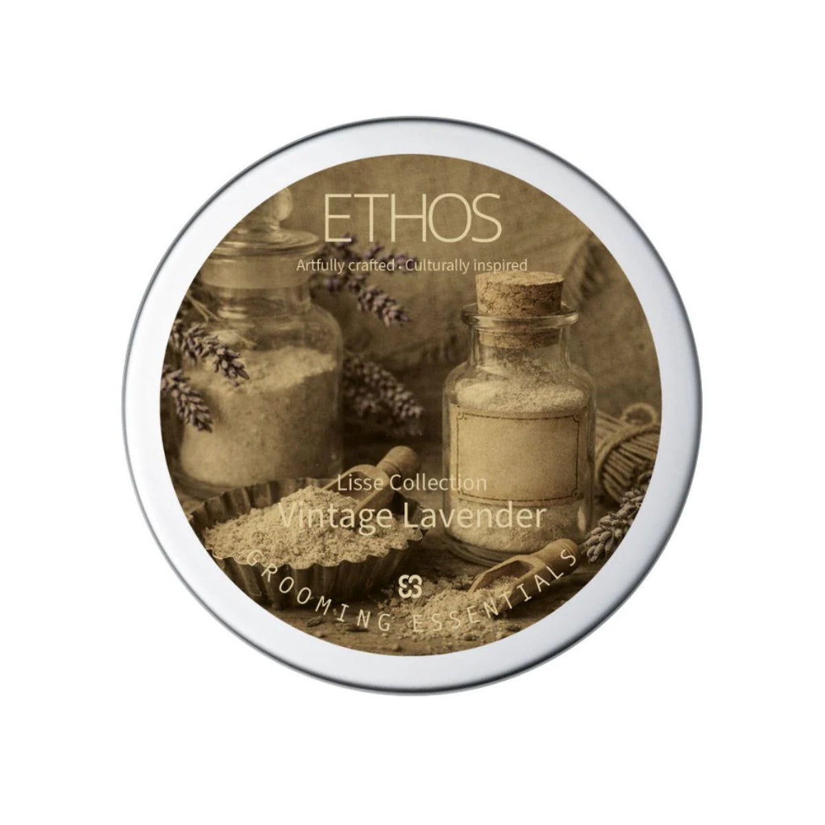 Ethos Grooming Essentials Vintage Lavender F Base Shave Soap 4.5oz