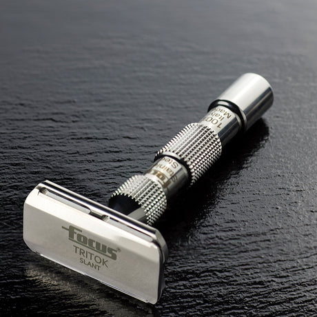 Focus - R63 Tritok - Stainless Steel Slant Double Edge Safety Razor