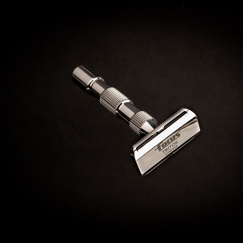 Focus - R63 Tritok - Stainless Steel Slant Double Edge Safety Razor