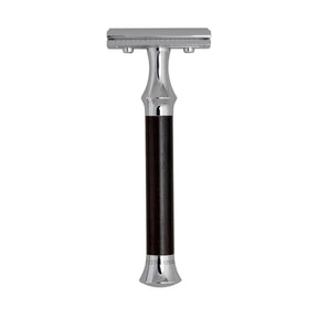 G&F Timor 1920 Closed Comb Safety Razor Ebony Wood Handle 100mm