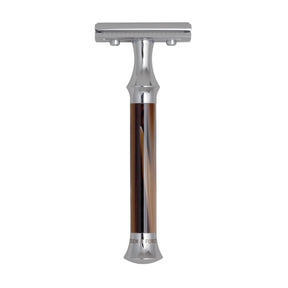 G&F Timor 1920 Closed Comb Safety Razor Horn Acrylic Handle 100mm