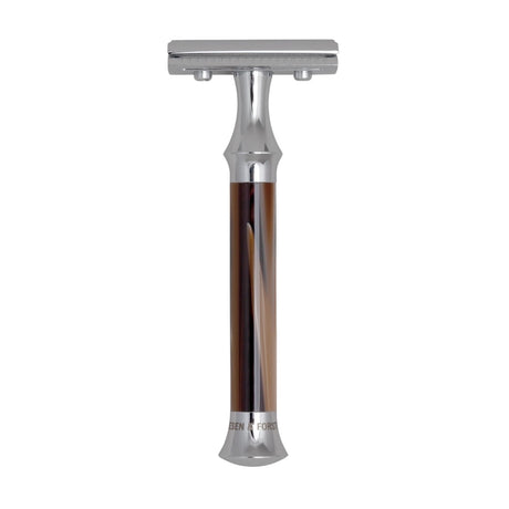G&F Timor 1920 Closed Comb Safety Razor Horn Acrylic Handle 100mm