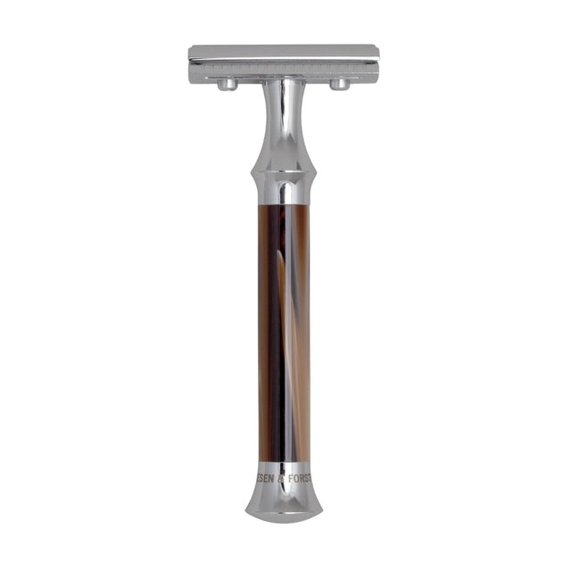 G&F Timor 1920 Closed Comb Safety Razor Horn Acrylic Handle 100mm
