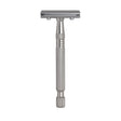 G&F Timor 1920 Closed Comb Safety Razor Ringed Stainless Steel Handle 100mm