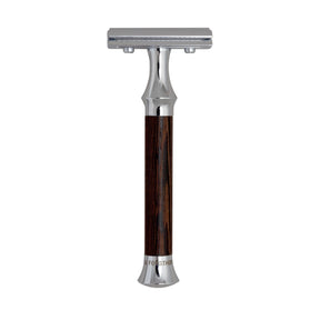 G&F Timor 1920 Closed Comb Safety Razor Wenge Wood Handle 100mm