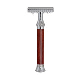 G&F Timor 1920 Open Comb Safety Razor Amaranth Wood Handle 100mm