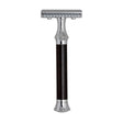 G&F Timor 1920 Open Comb Safety Razor Ebony Wood Handle 100mm