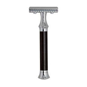 G&F Timor 1920 Open Comb Safety Razor Ebony Wood Handle 100mm