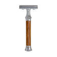 G&F Timor 1920 Open Comb Safety Razor Olive Wood Handle 100mm