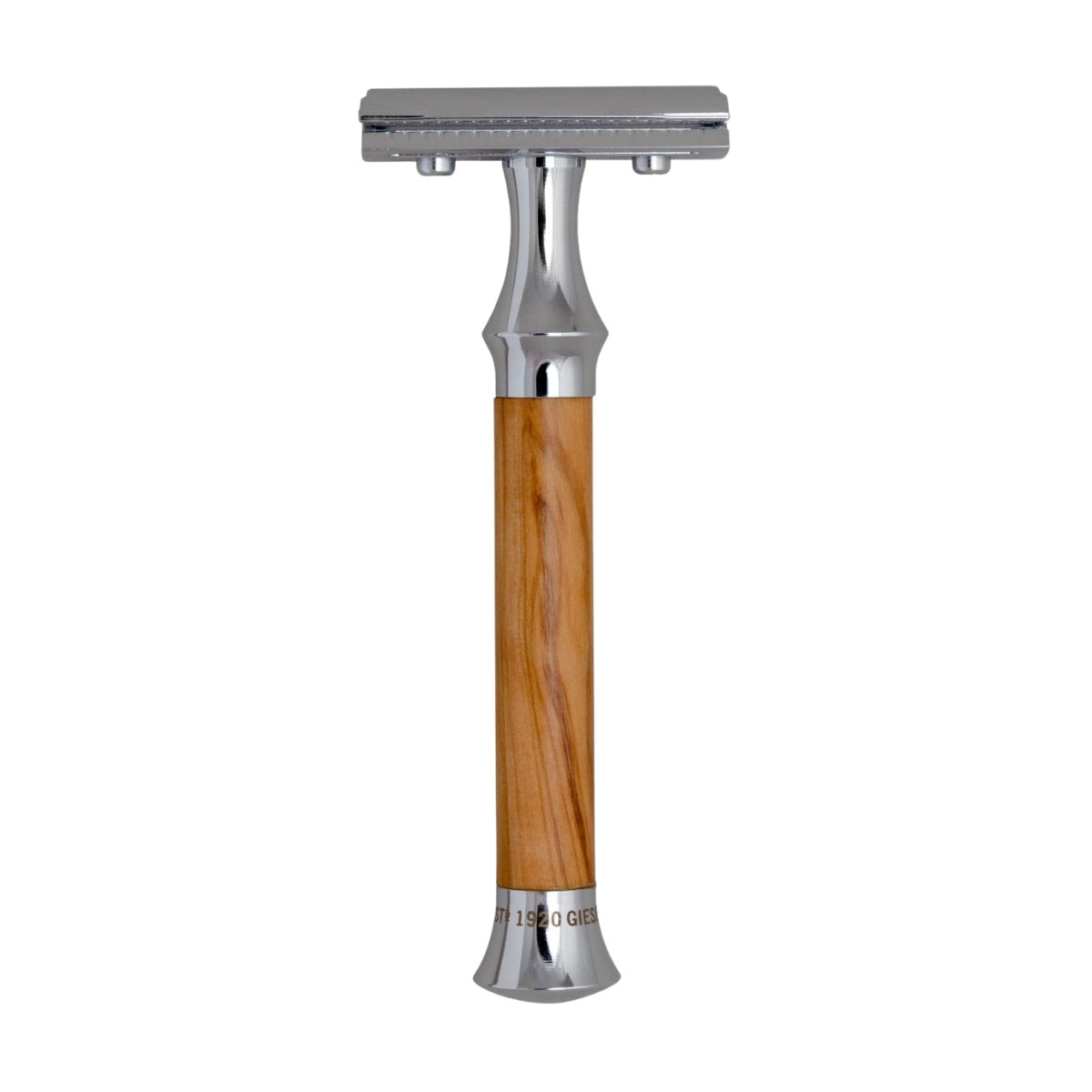 G&F Timor 1920 Safety Razor Olive Wood Handle 100mm