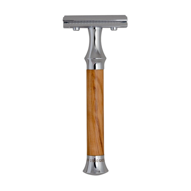 G&F Timor 1920 Safety Razor Olive Wood Handle 100mm