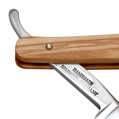 G&F Timor Deluxe Straight Razor 5/8 Carbon Steel Olive Wood Scales