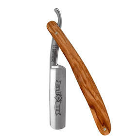 G&F Timor Deluxe Straight Razor 5/8 Carbon Steel Olive Wood Scales