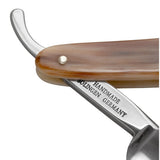 G&F Timor Deluxe Straight Razor 5/8 Stainless Steel Horn Scales