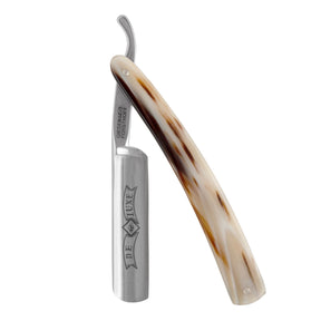 G&F Timor Deluxe Straight Razor 5/8 Stainless Steel Horn Scales