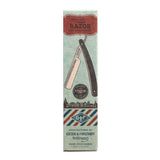 G&F Timor Solingen Wappen Straight Razor 6/8 Carbon Steel Marblewood Scales