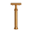G&F Timor ZÓE Classic Edition Closed Comb Safety Razor Matte Gold Stainless Steel Handle 100mm
