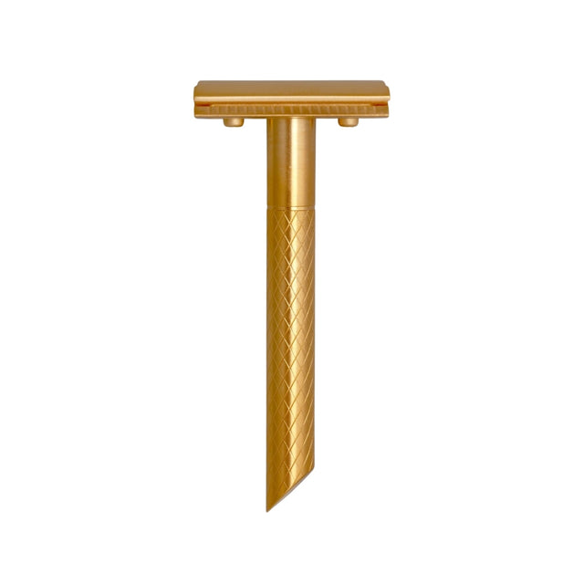 G&F Timor ZÓE New Edition Closed Comb Safety Razor Matte Gold Stainless Steel Handle 90mm
