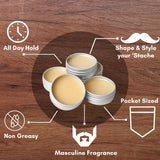 Gents Fine Grooming Mustache Wax – Strong Hold
