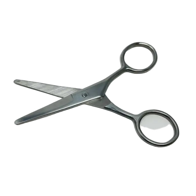 Gents Fine Grooming Stainless Steel Beard, Nose, Mustache & Eyebrow Scissors – 4"