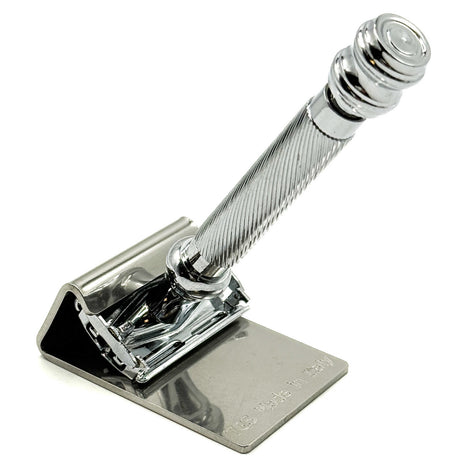 The GoodFellas Smile - Stainless Steel Safety Razor Stand - Holds 1 DE Razor