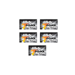 Gillette 7 O'Clock Black Super Platinum Double Edge Razor Blades