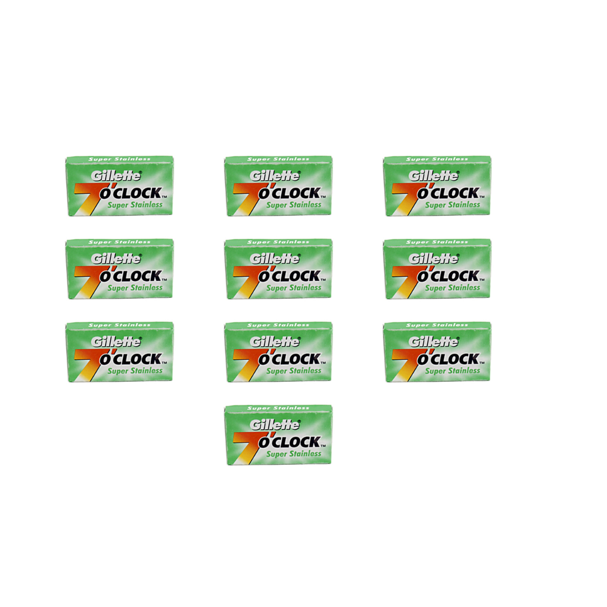 Gillette 7 O'Clock Green Super Stainless Double Edge Razor Blades