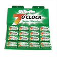 Gillette 7 O'Clock Green Super Stainless Double Edge Razor Blades