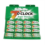 Gillette 7 O'Clock Green Super Stainless Double Edge Razor Blades