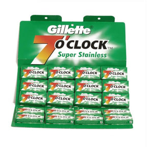 Gillette 7 O'Clock Green Super Stainless Double Edge Razor Blades