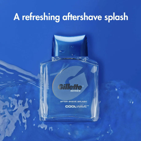 Gillette Series Cool Wave Aftershave Splash for Men 3.3oz