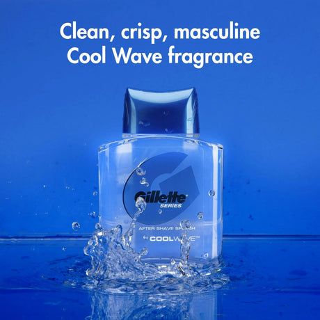 Gillette Series Cool Wave Aftershave Splash for Men 3.3oz