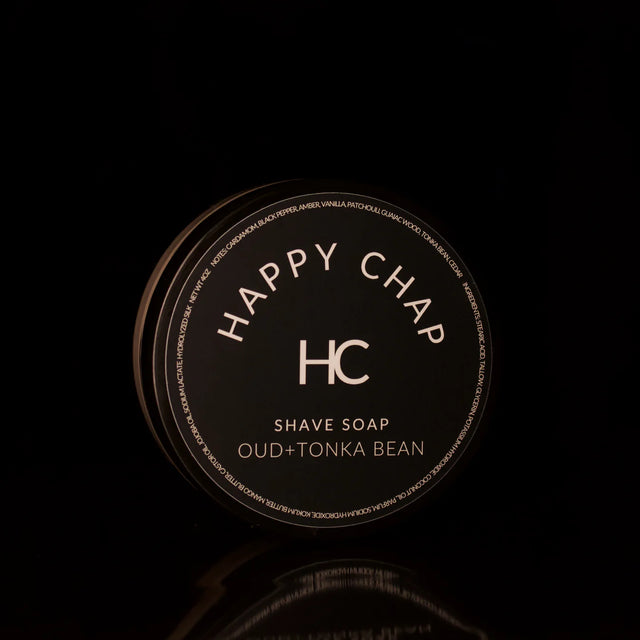 Happy Chap Oud+Tonka Bean Shaving Soap 4oz
