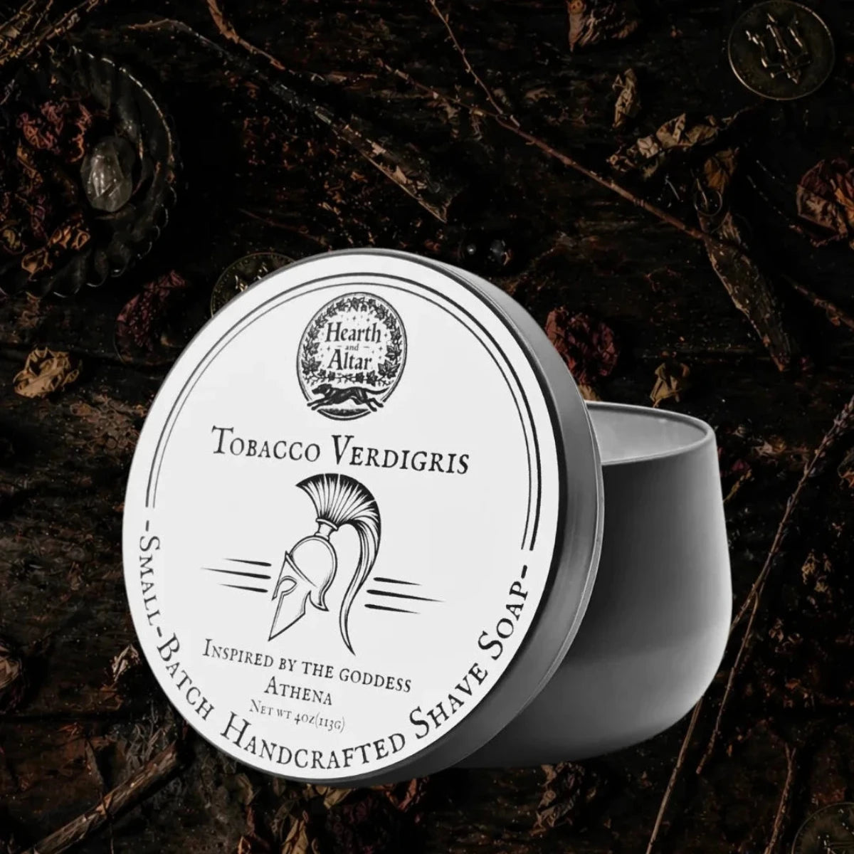 Hearth and Altar Tobacco Verdigris Shave Soap 4oz