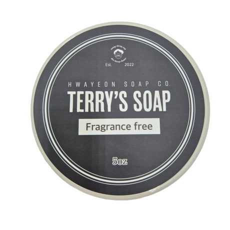 Hwayeon Soap Co. Terry's Soap Fragrance Free Shave Soap 5oz